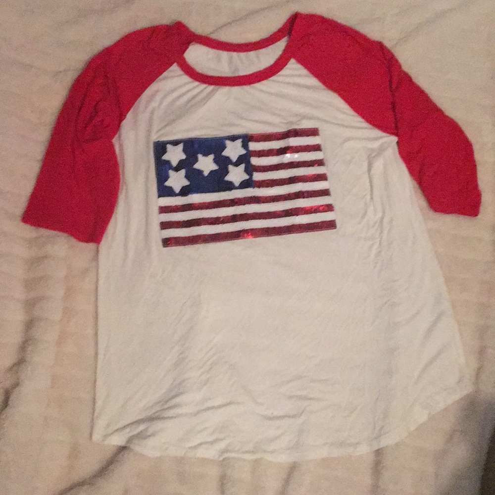 Sequin Flag Top